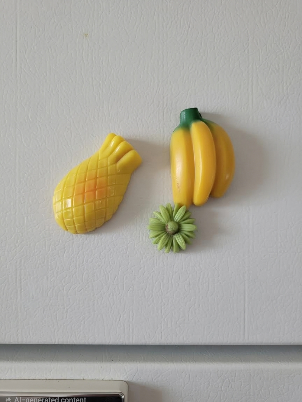 Vintage Pineapple, Banana And Flower MCM Magnet Set